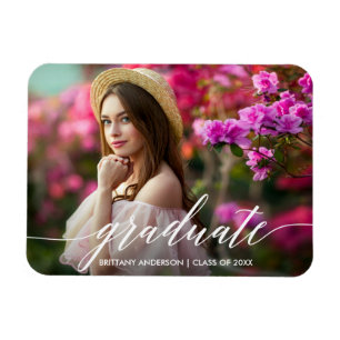 Íman Foto de Graduação de Script de Caligrafia Modern