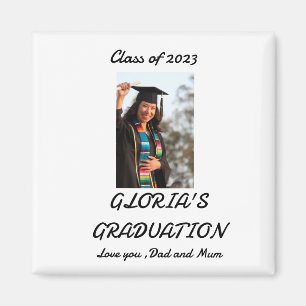 Íman Foto de Graduação Simples Personalizada