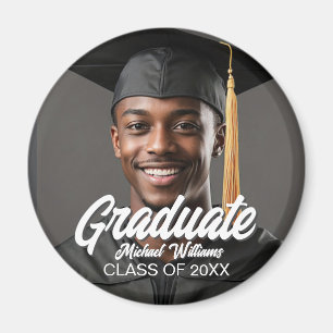Íman Foto de Graduado com Letreiro em Negrito Festa de
