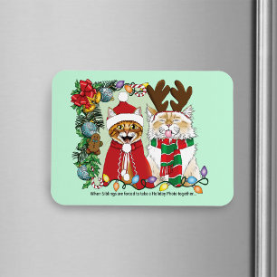 Íman Foto de Natal Anual para Gatos