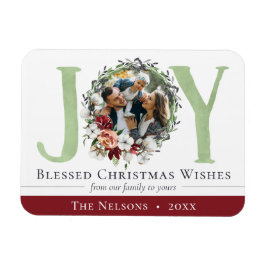 Íman Foto de Natal da Alegria de Algodão Floral do Sul