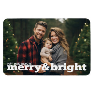 Íman Foto de Natal Horizontal Alegre e Brilhante