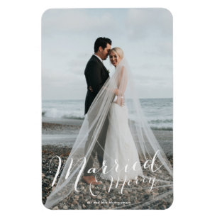 Íman Foto de Natal recém-casada da Feliz casada