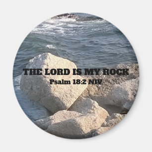 Íman Foto de Ocean The Lord é My Rock Bíblia Verse