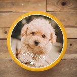 Íman Foto de Pet de Música Elegante Simples e Reproduti<br><div class="desc">Este design simples e clássico é composto por tipografia sans serif e adiciona uma foto personalizada do seu animal de estimação.</div>