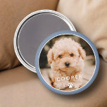 Íman Foto de Pet de Música Elegante Simples e Reproduti<br><div class="desc">Este design simples e clássico é composto por tipografia sans serif e adiciona uma foto personalizada do seu animal de estimação.</div>