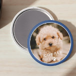 Íman Foto de Pet de Música Elegante Simples e Reproduti<br><div class="desc">Este design simples e clássico é composto por tipografia sans serif e adiciona uma foto personalizada do seu animal de estimação.</div>