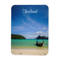 Foto de praia de Viagem da Tailândia com barco de 