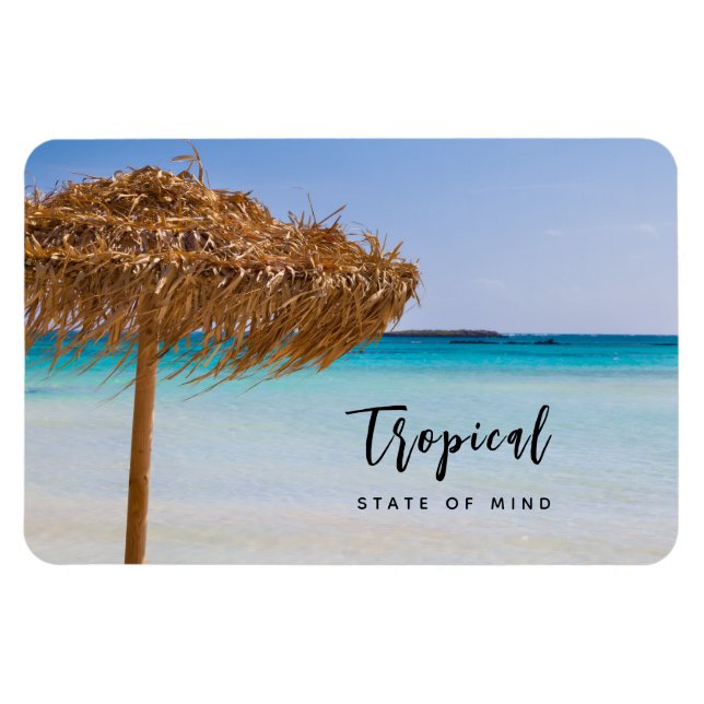 Íman Foto de Praia Tropical Estado de Espírito Tropical (Horizontal)