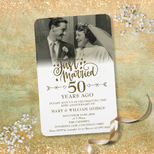 Íman Foto de Recém-Casados 50º Aniversário de Casamento