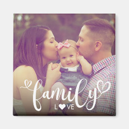 Íman Foto de Script Heart do Amor Familiar