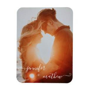 Íman Foto de script minimalista branco moderno