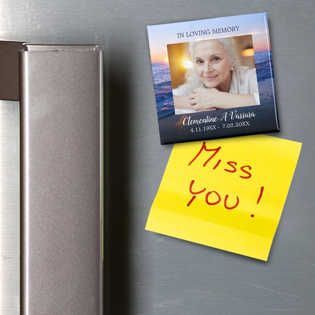 Íman Foto de Simpatia de Praia Sunset (Sunset Beach Sympathy Photo Magnet)