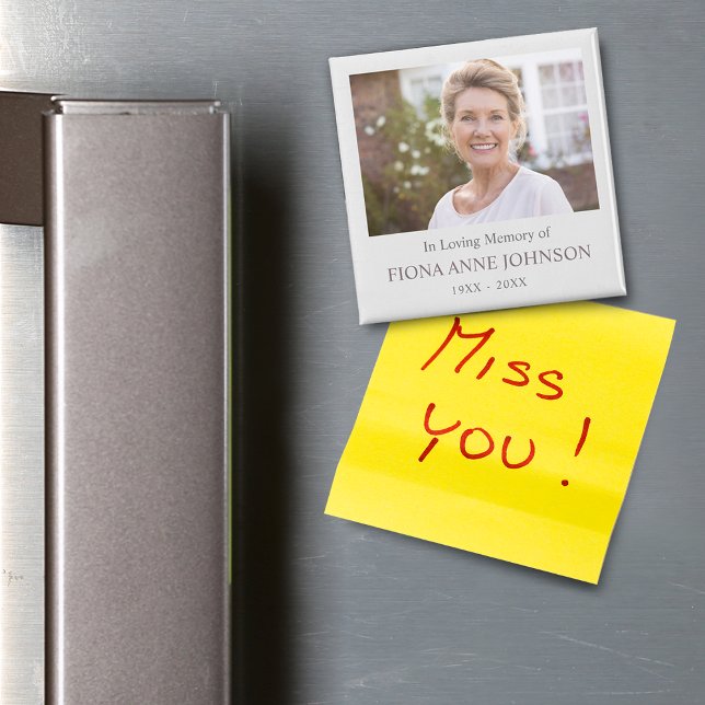 Íman Foto de Simpatia em Memória de Amor (In Loving Memory Sympathy Photo Magnet)