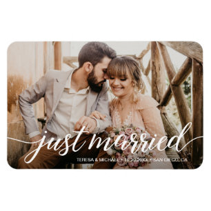 Íman Foto de sobreposição de script de Recem casados 