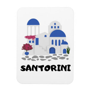 Íman Foto de Vintage da Arquitetura de Grécia Santorini