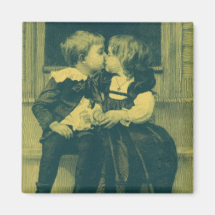 Íman Foto do amor e romance do vintage, beijo das