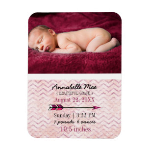 Íman Foto do anúncio do nascimento do bebé da seta da