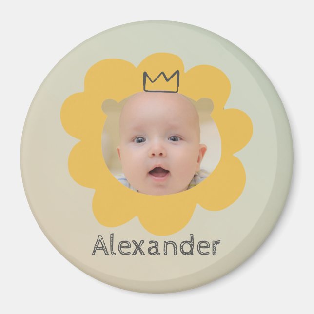 Íman Foto Do Bebê Lion Cute (Frente)