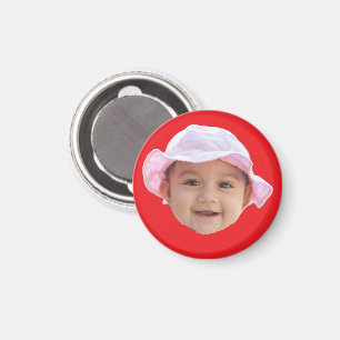 Íman Foto Do Bebê Personalizada, Foto Do Bebê Vermelho