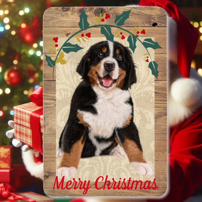 Íman Foto do Cão Frigorífico de Natal Magnet 4 x 6 (Criador carregado)