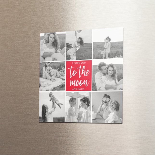 Íman Foto Do Casal De Colagem Moderna E Citação Da Lua (Criador carregado)