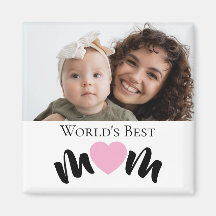 Foto do Coração da Melhor Mãe do Mundo Branco Pers