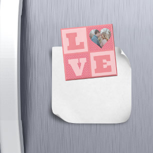Íman Foto do Coração de Amor Rosa Romântico do dia de o
