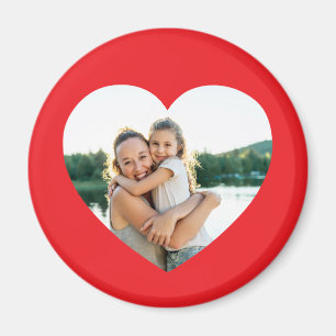 Íman Foto do Coração Vermelha