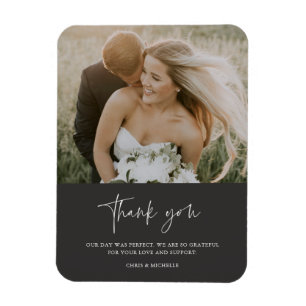 Íman Foto do dia de casamento favorito Obrigado Magnet