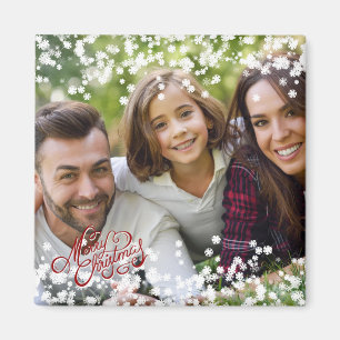 Íman Foto do feriado do Feliz Natal da folha de prova