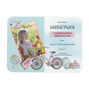 Íman Foto do jardim de infância bonita, rosa   Gradua