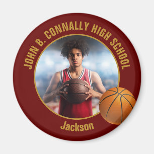 Íman Foto do jogador de basquete Maroon Gold