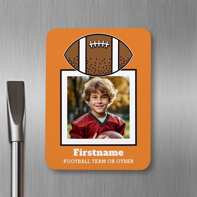 Íman Foto Do Jogador De Futebol Adicionar Seu Nome Pode (Personalized fridge magnet - sports photo)