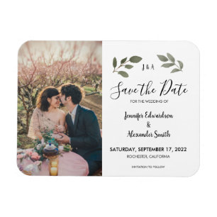 Íman Foto do monograma botânico russo Salvar a data