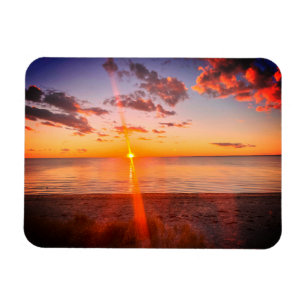 Íman Foto do pôr do sol na praia de Cape Cod