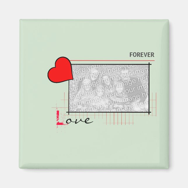 Íman Foto do Red Heart Forever Love (Frente)