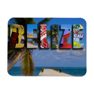 Íman Foto do Viagem de Belize Tropical Beach Blue Ocean