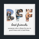 Íman Foto dos melhores amigos modernos do chic 3<br><div class="desc">A amizade deve ser celebrada. Este ímã moderno e chic ref apresenta 3 fotos favoritas de você e seu melhor amigo. Personalize as imagens e o texto de acordo com o seu gosto. Um presente perfeito para o seu melhor amigo.</div>