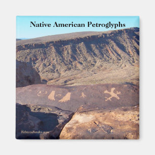 Íman Foto dos Petroglyphs do nativo americano
