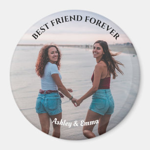 Íman Foto e nome personalizados dos melhores amigos par