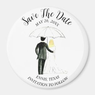 Íman Foto Elegante Simples Casamento Moderno Magnet