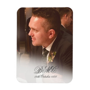 Íman Foto Elegante Simples de Aniversário do Homem 80