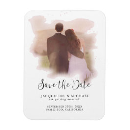 Íman Foto em Watercolor de Script Moderno Elegante Simp