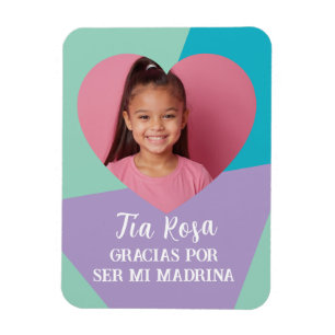 Íman Foto en Corazon Regalo de Gracias Para Madrina