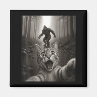 Íman Foto engraçada de gato surpreso com Pé Grande Sasq