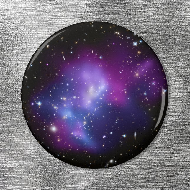 Íman Foto Espacial Celestial Roxa em Branco (Criador carregado)
