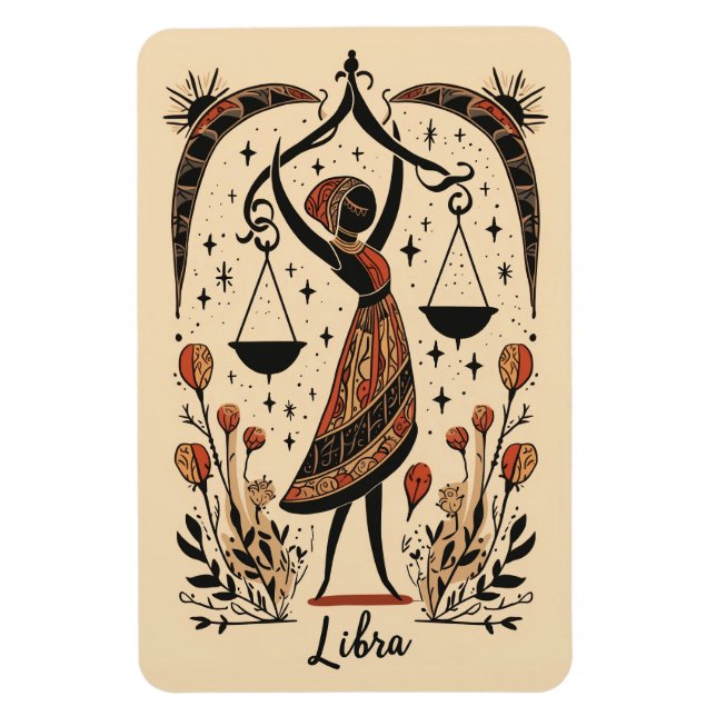 Íman Foto flexível Magnet Libra Celestial Arte Zodiac (Vertical)