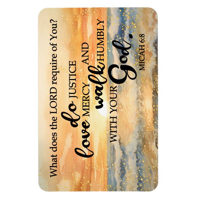 Íman Foto flexível Magnet-Micah 6:8 (Vertical)