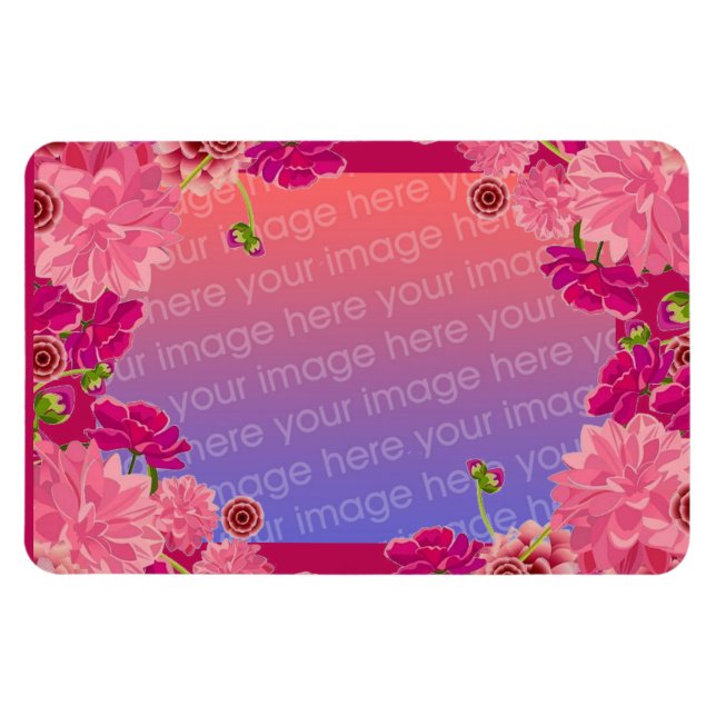 Íman Foto floral magenta (Horizontal)